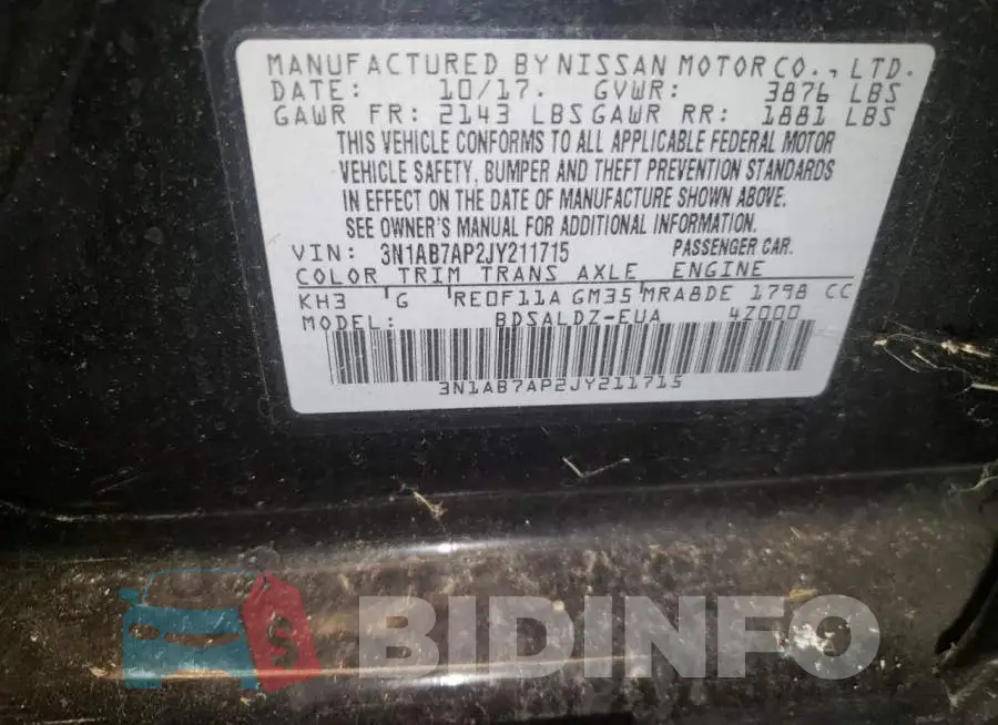 3N1AB7AP2JY211715 Photo# 12