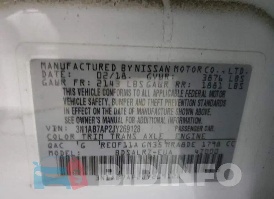 3N1AB7AP2JY269128 Photo# 12