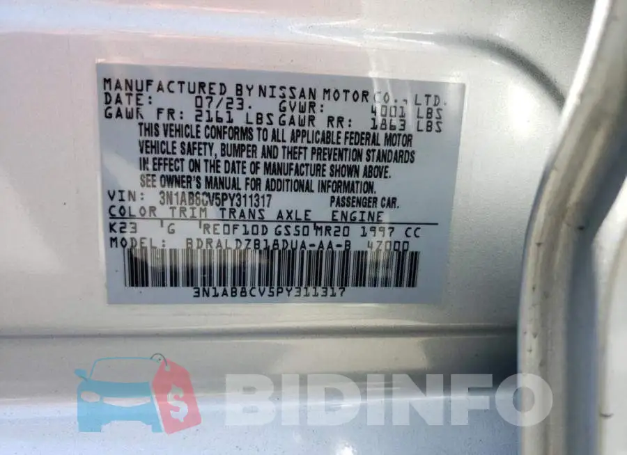 3N1AB8CV5PY311317 Photo# 12