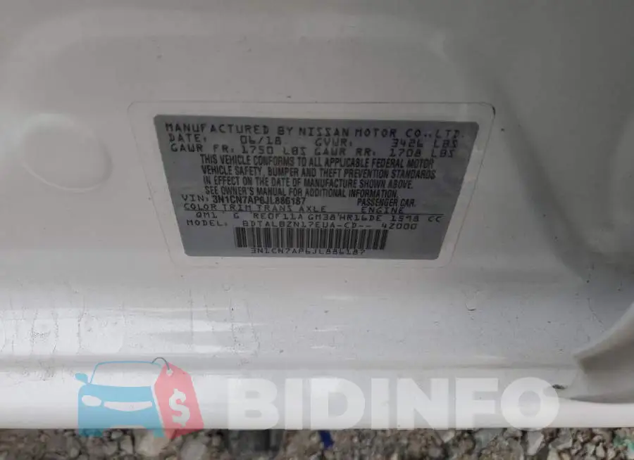 3N1CN7AP6JL886187 Photo# 13