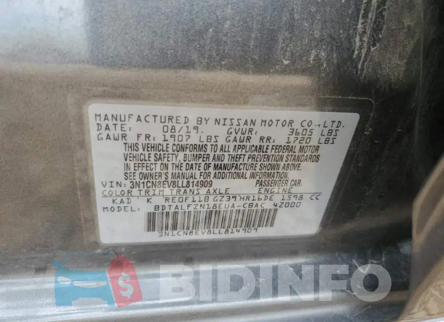 3N1CN8EV8LL814909 Photo# 12