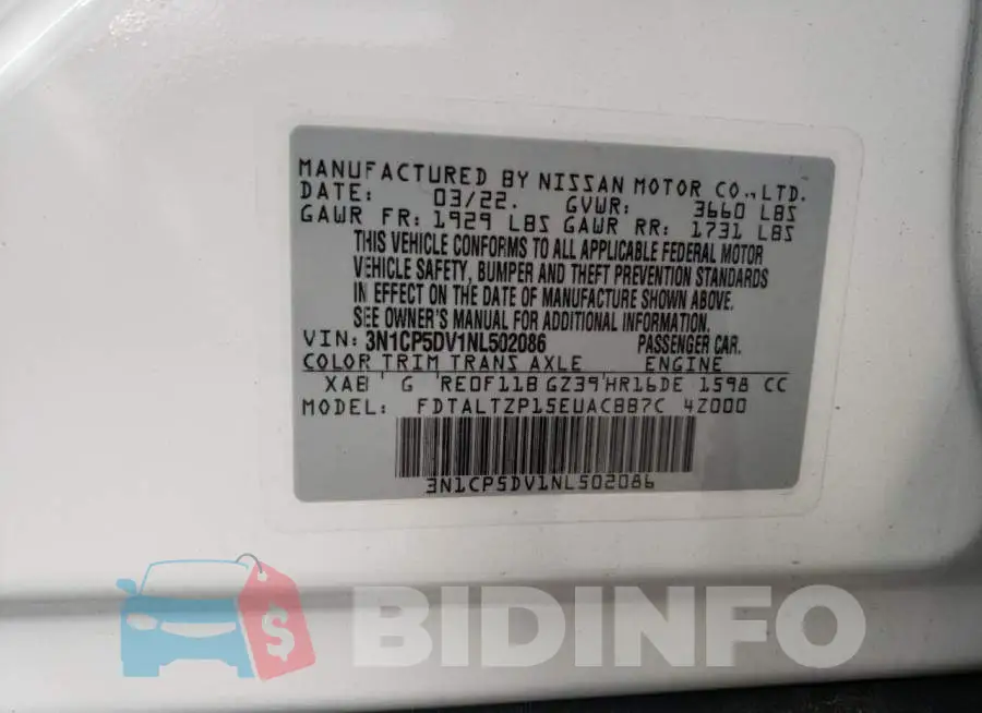 3N1CP5DV1NL502086 Photo# 13