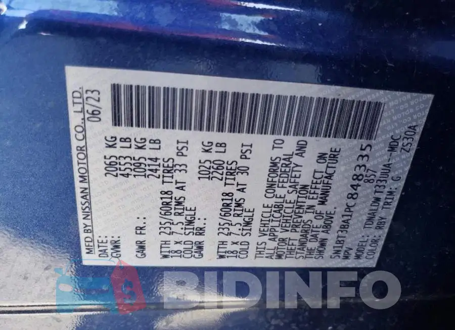 5N1BT3BA1PC848335 Photo# 14