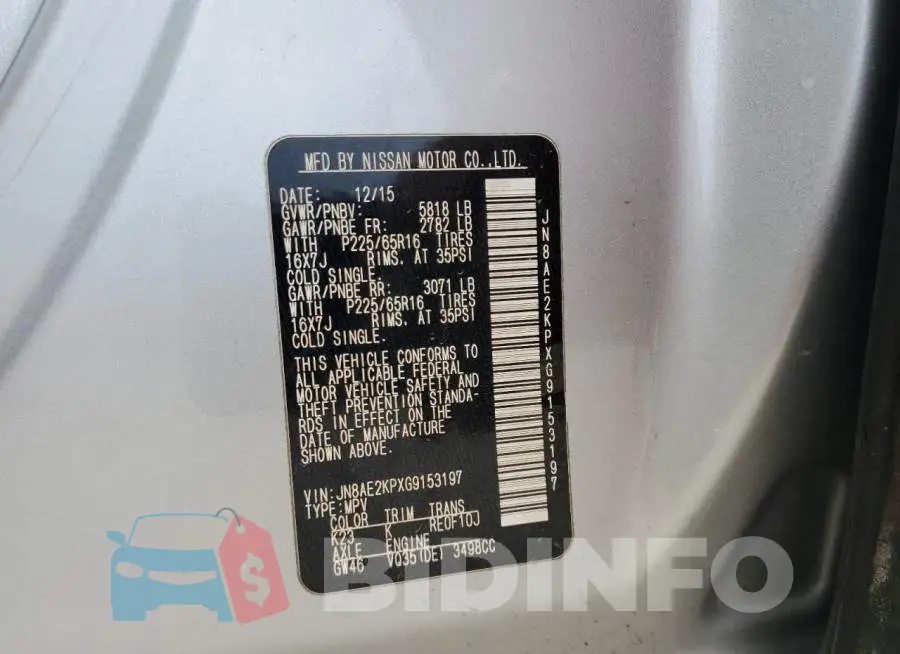 JN8AE2KPXG9153197 Photo# 12