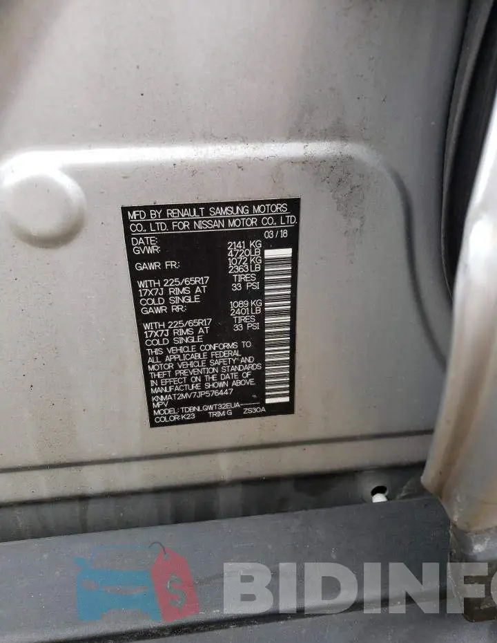 KNMAT2MV7JP576447 Photo# 13