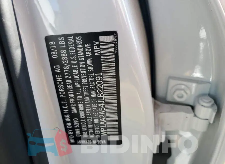 WP1AA2A54JLB22091 Photo# 13