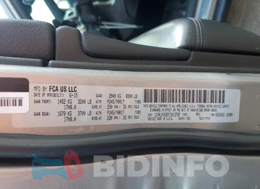 1C4RJFAG5FC913797 Photo# 13