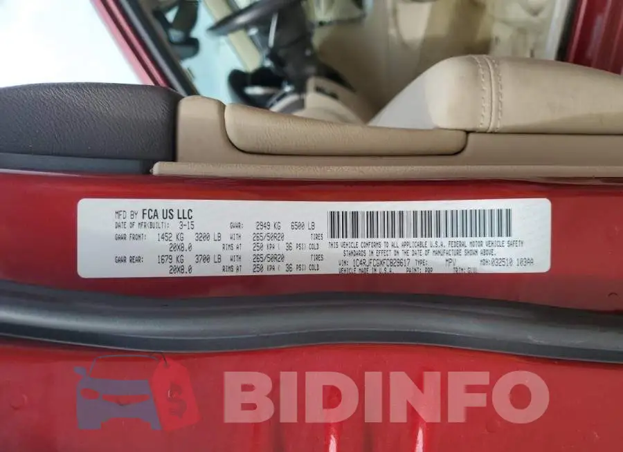 1C4RJFCGXFC829617 Photo# 13