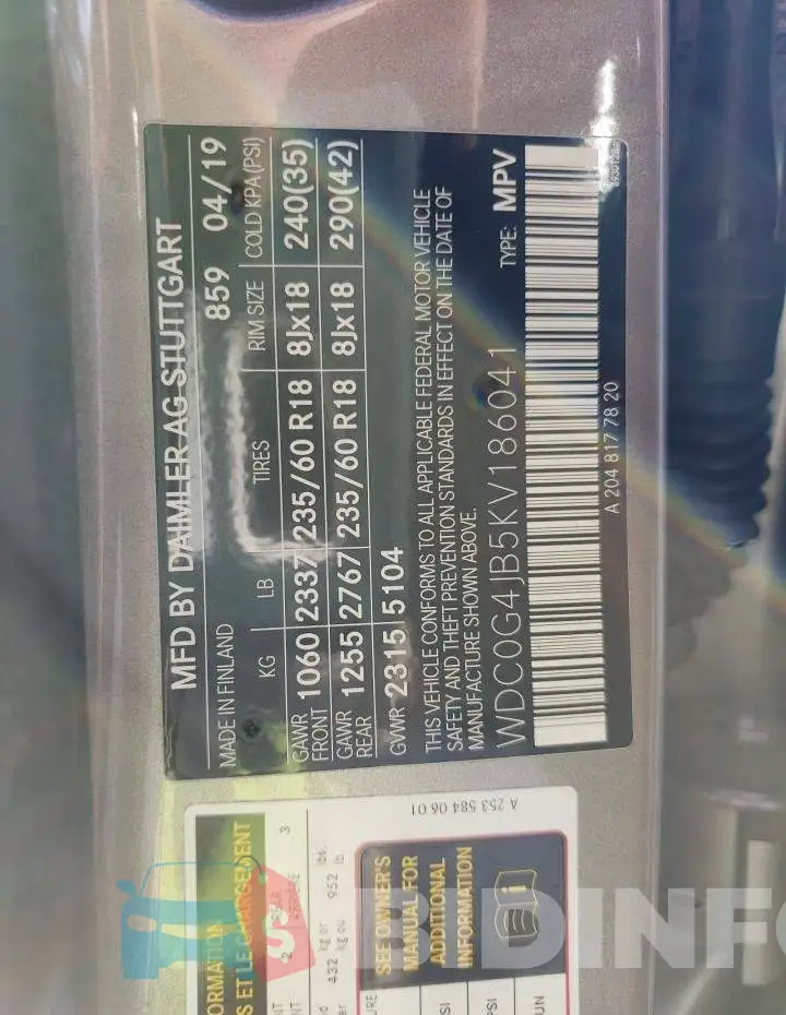 WDC0G4JB5KV186041 Photo# 12
