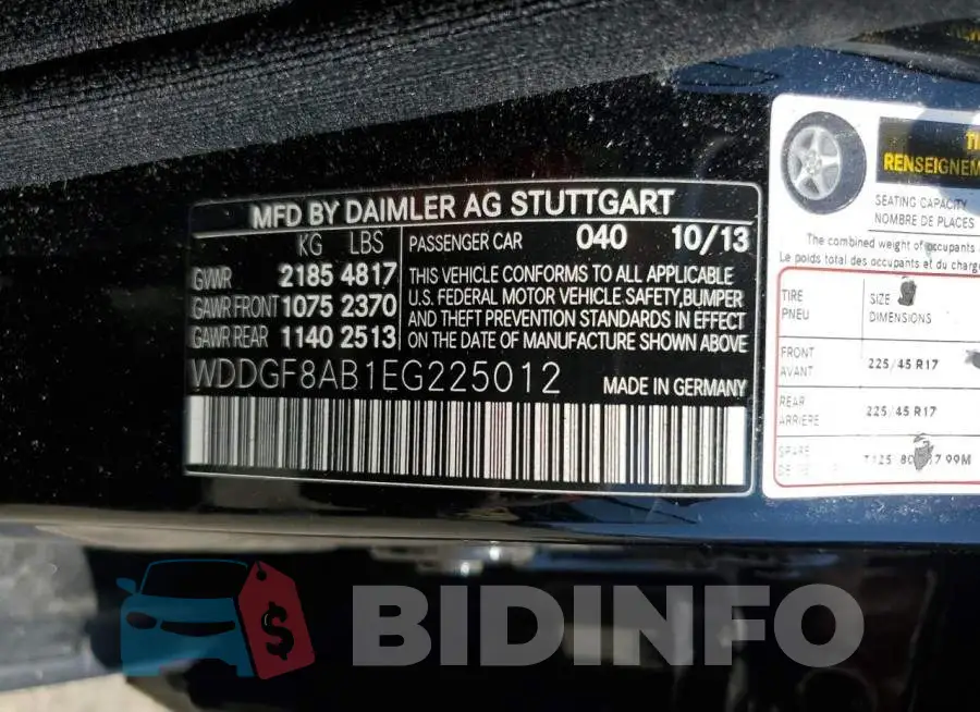WDDGF8AB1EG225012 Photo# 12
