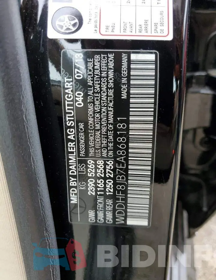 WDDHF8JB7EA868181 Photo# 12