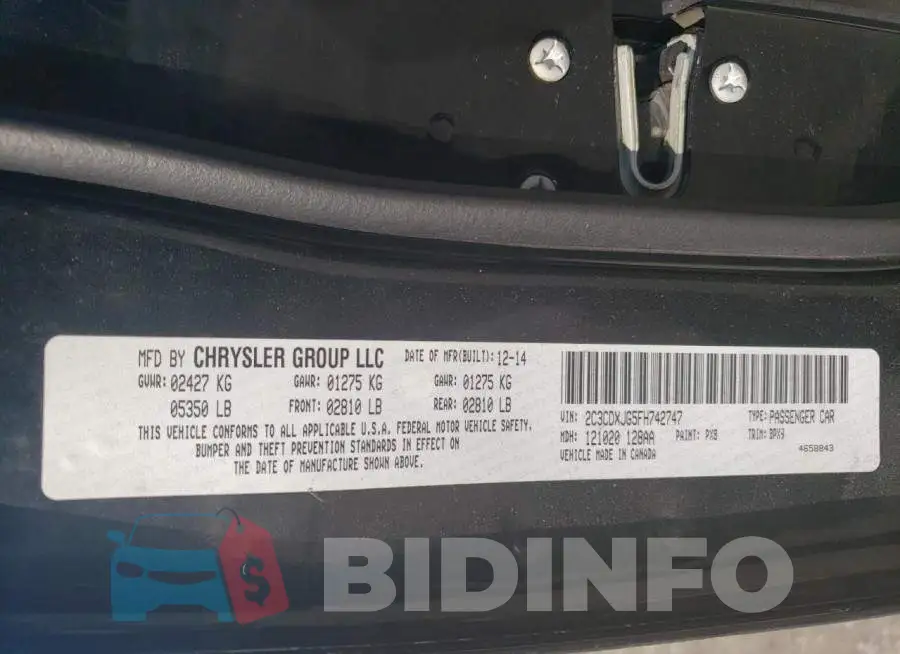 2C3CDXJG5FH742747 Photo# 12