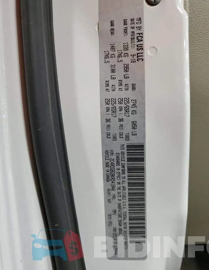 2C4RDGBG9KR541040 Photo# 14