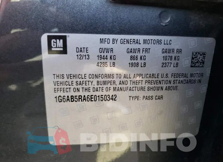 1G6AB5RA6E0150342 Photo# 13
