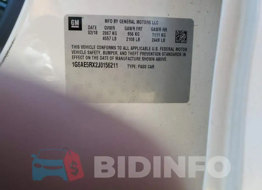 1G6AE5RX2J0156211 Photo# 12