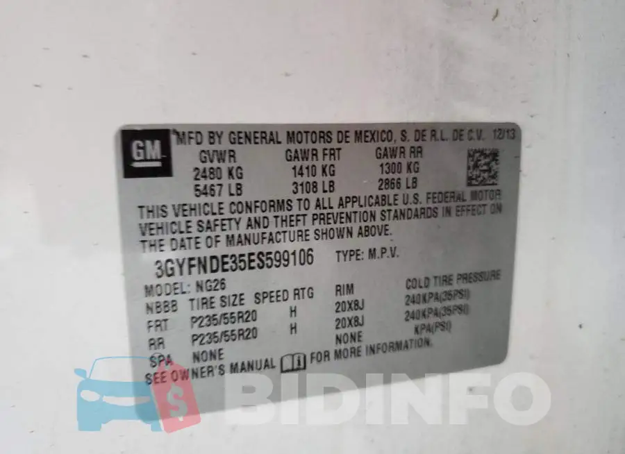3GYFNDE35ES599106 Photo# 14