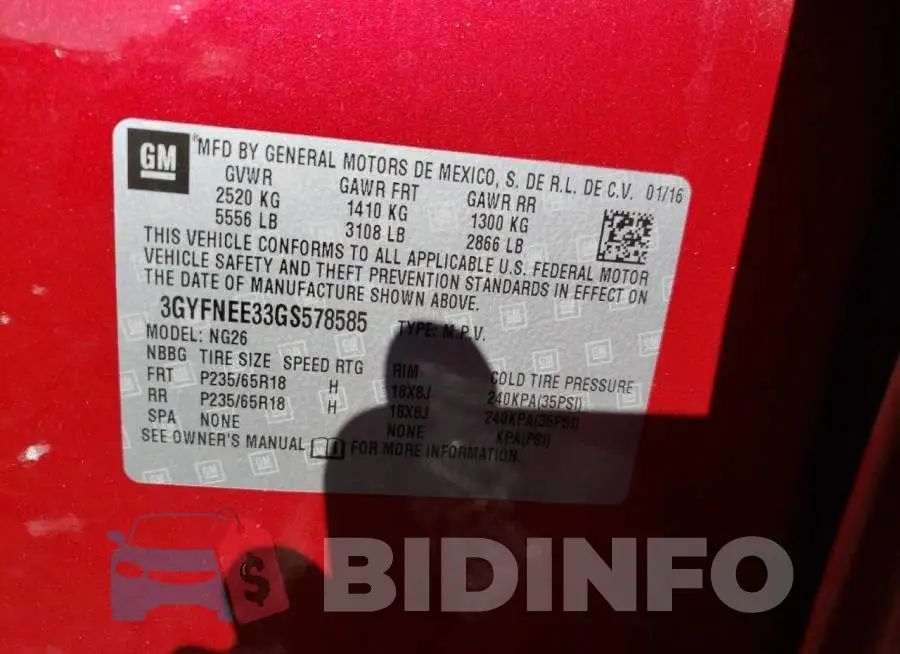 3GYFNEE33GS578585 Photo# 13