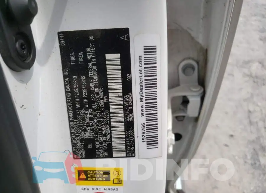 2T2BK1BA0FC282200 Photo# 13