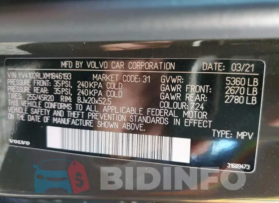 YV4102RLXM1846193 Photo# 13