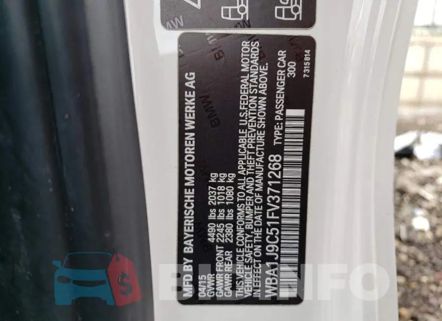 WBA1J9C51FV371268 Photo# 12