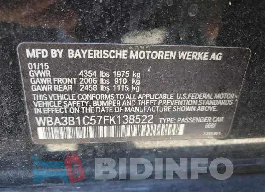 WBA3B1C57FK138522 Photo# 12