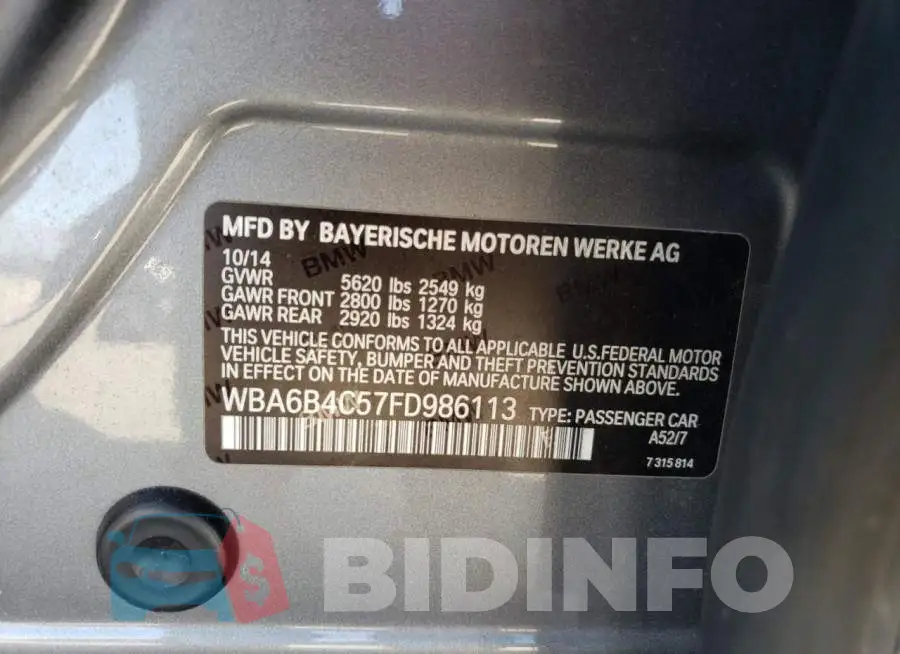 WBA6B4C57FD986113 Photo# 12
