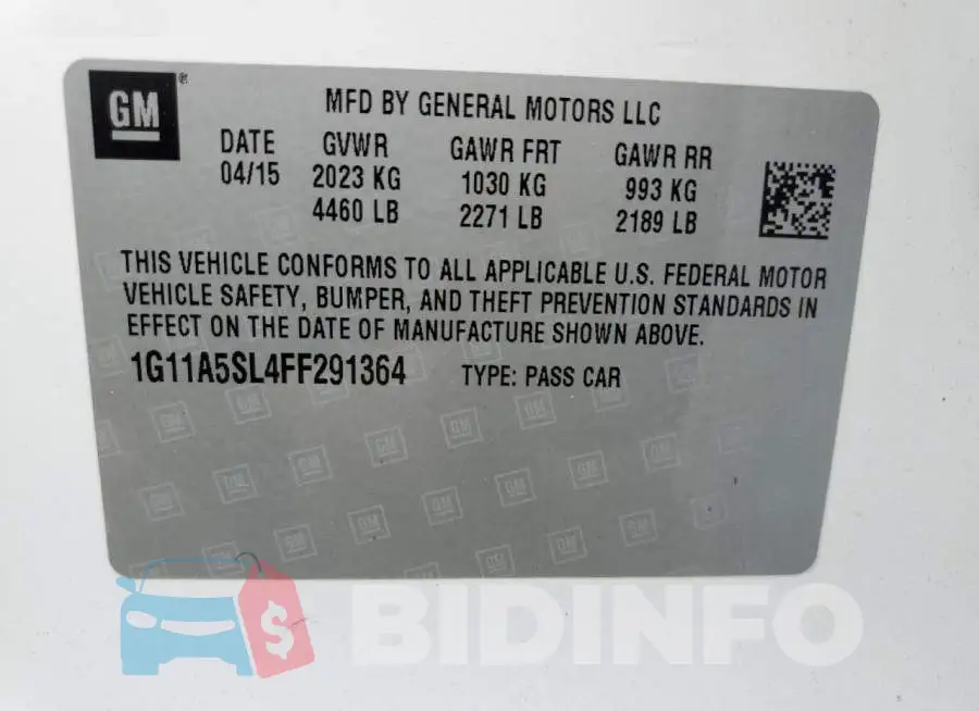 1G11A5SL4FF291364 Photo# 12