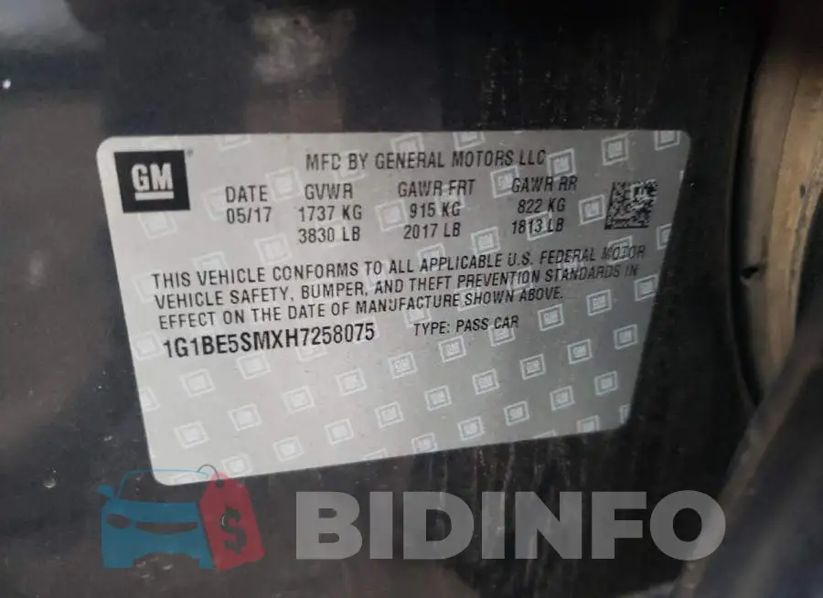 1G1BE5SMXH7258075 Photo# 12