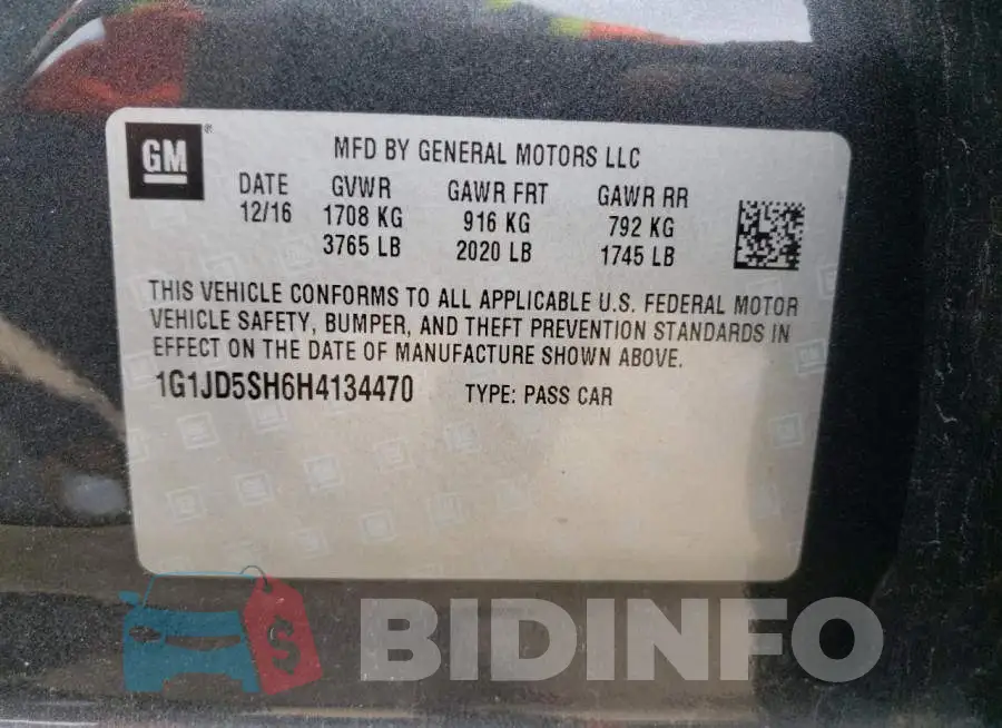 1G1JD5SH6H4134470 Photo# 12