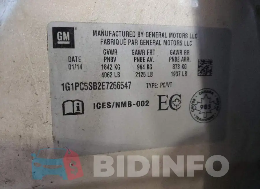 1G1PC5SB2E7266547 Photo# 12