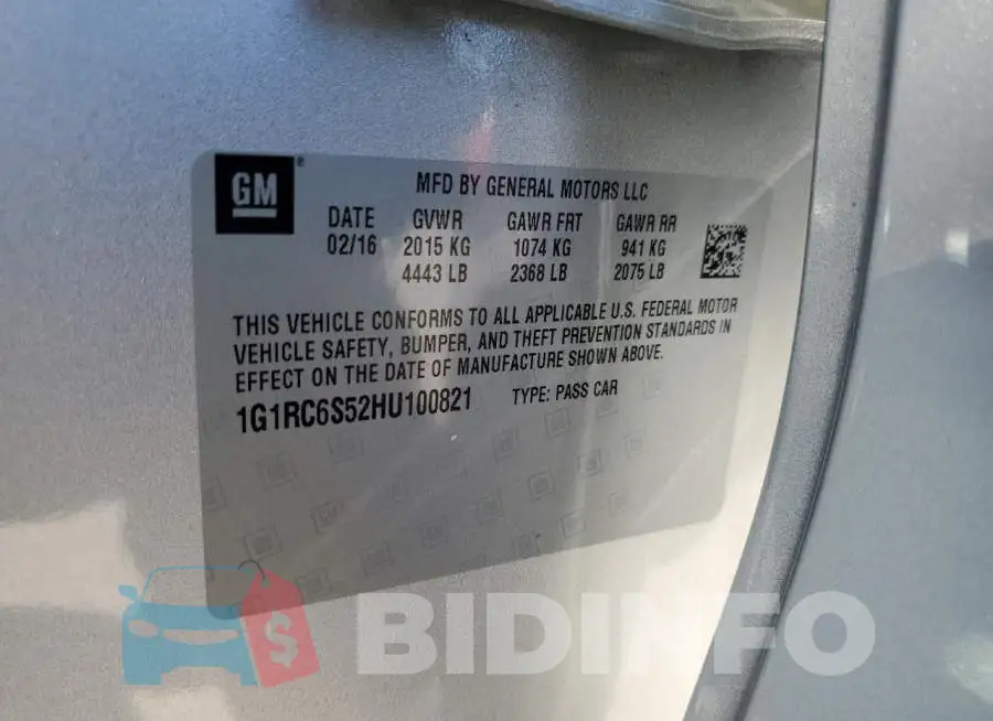 1G1RC6S52HU100821 Photo# 12