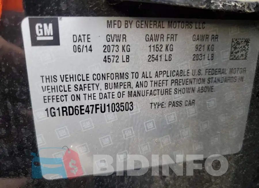 1G1RD6E47FU103503 Photo# 12