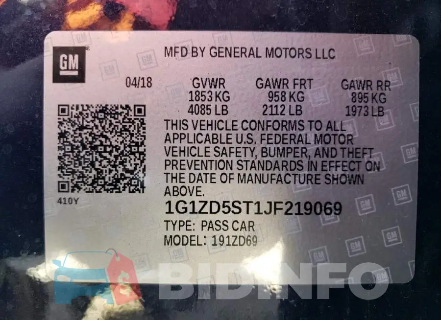 1G1ZD5ST1JF219069 Photo# 13