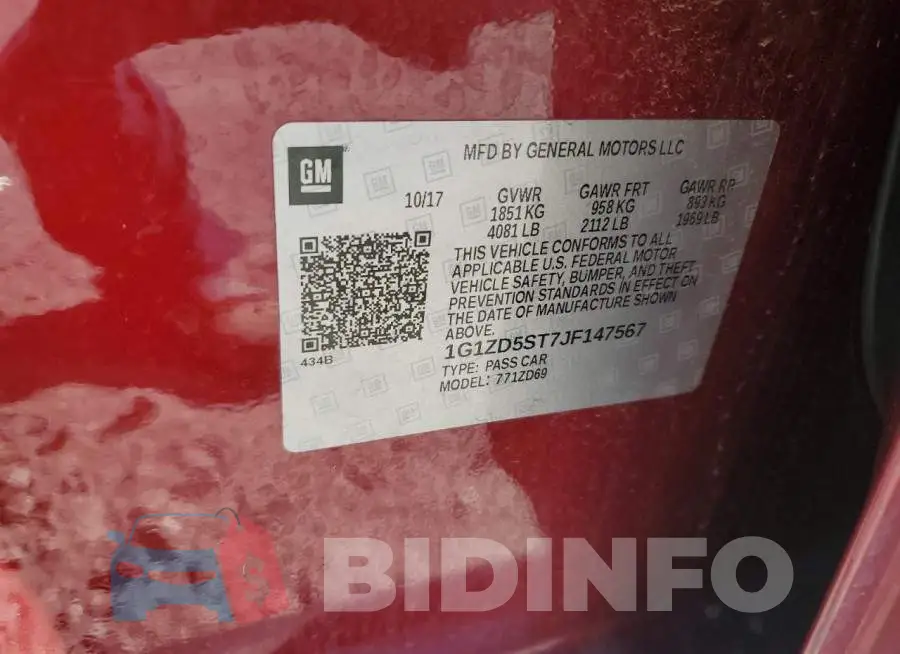 1G1ZD5ST7JF147567 Photo# 13