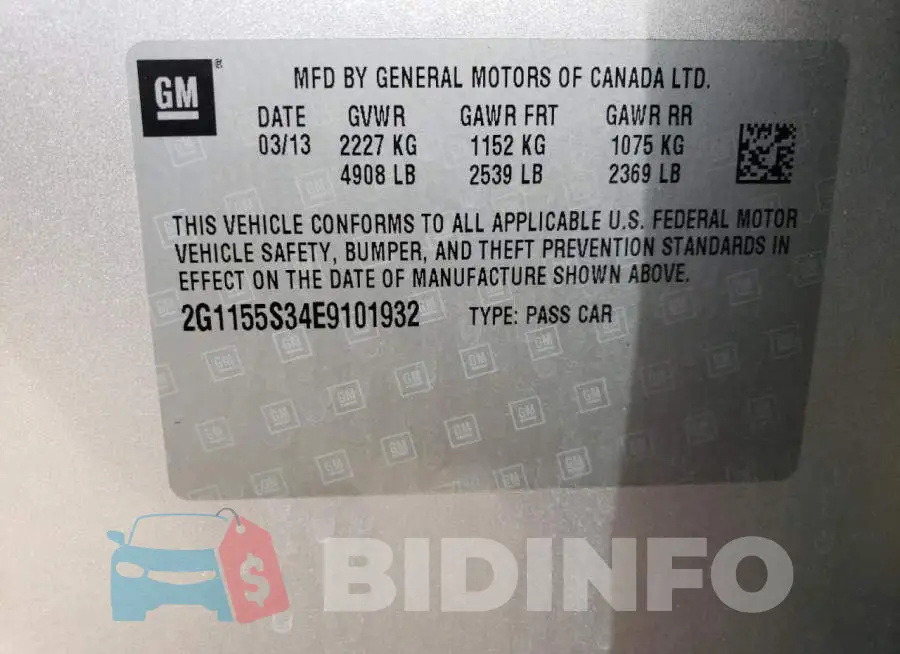 2G1155S34E9101932 Photo# 12