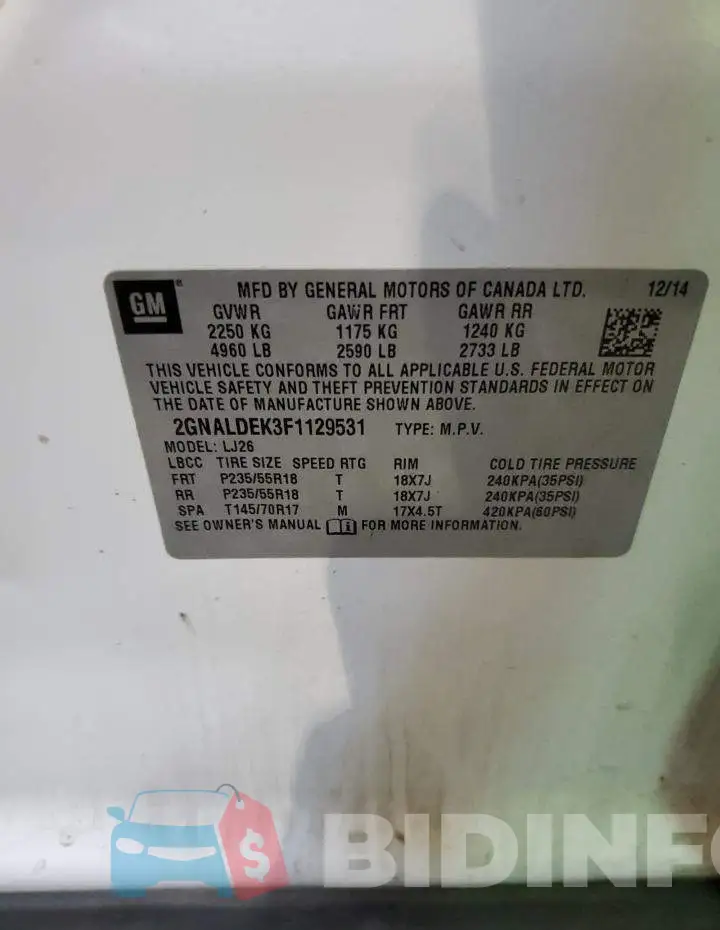 2GNALDEK3F1129531 Photo# 13