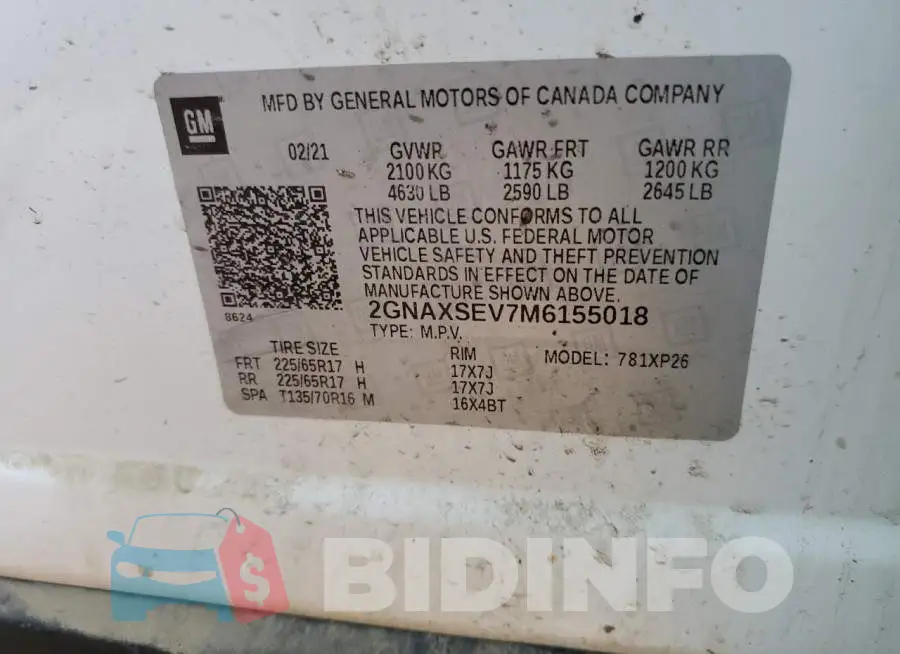2GNAXSEV7M6155018 Photo# 12