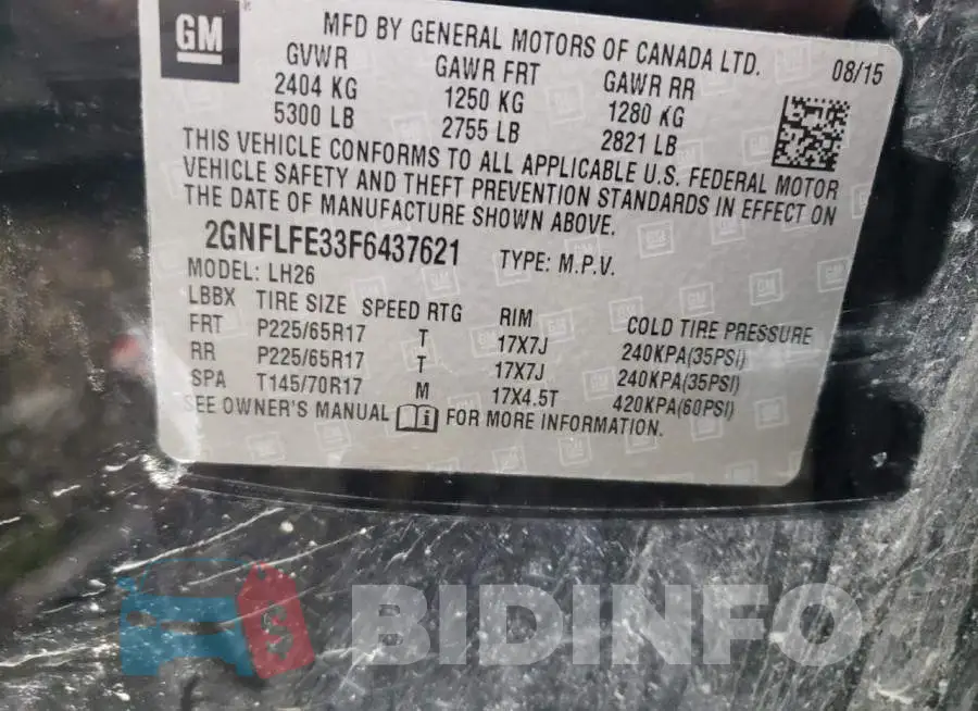 2GNFLFE33F6437621 Photo# 12