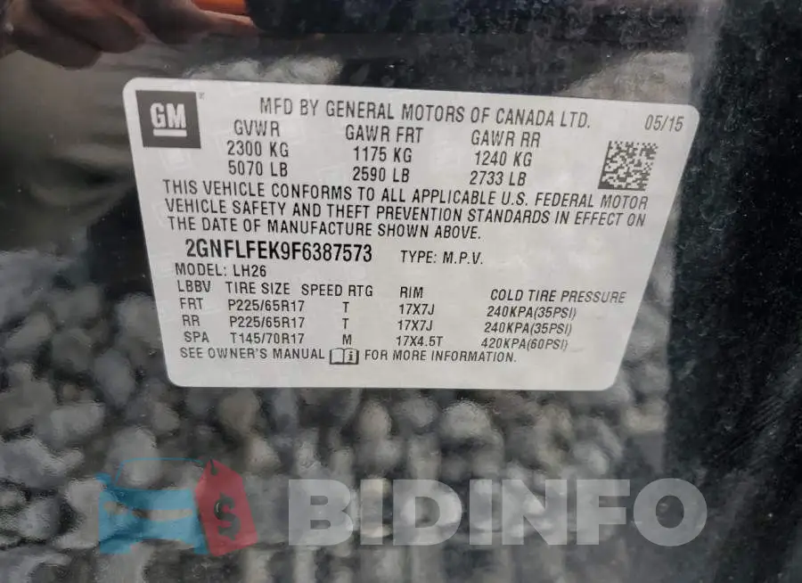 2GNFLFEK9F6387573 Photo# 13