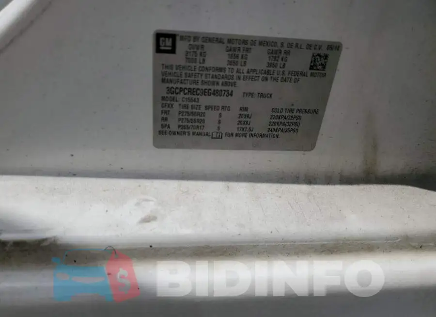3GCPCREC9EG480734 Photo# 12