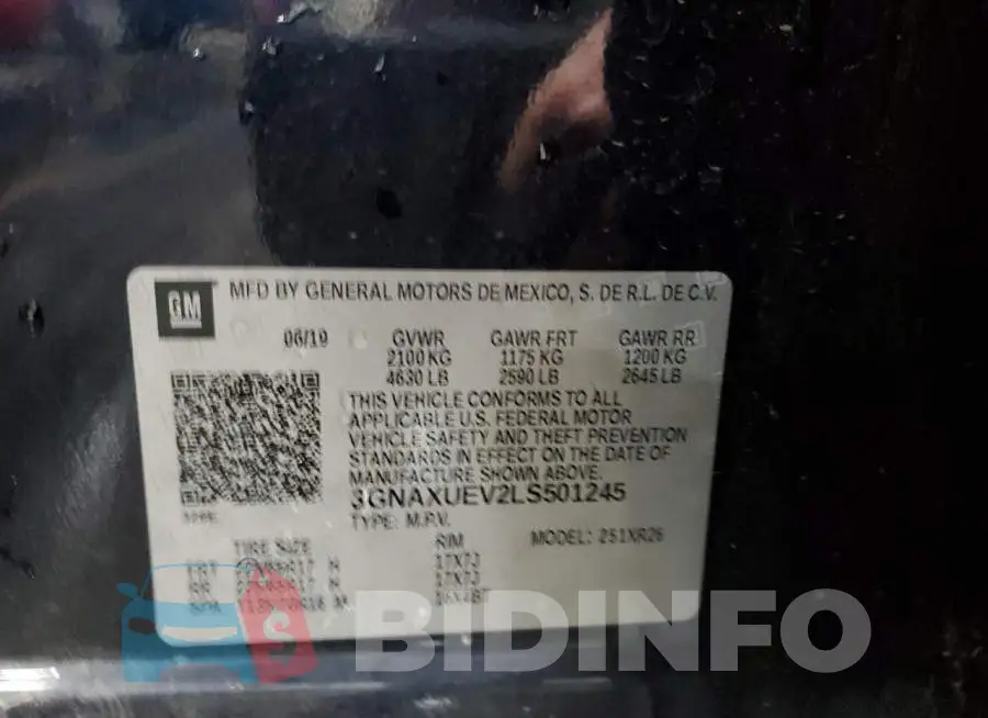 3GNAXUEV2LS501245 Photo# 12