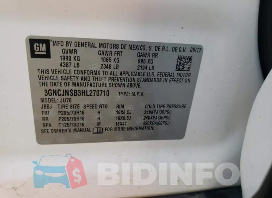 3GNCJNSB3HL270710 Photo# 13