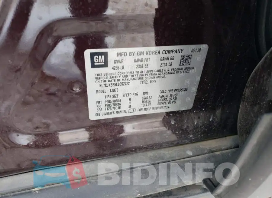 KL7CJKSB5LB352422 Photo# 13
