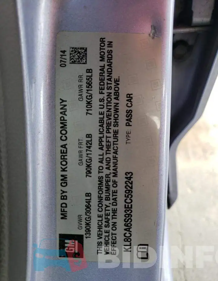 KL8CA6S93EC592243 Photo# 12