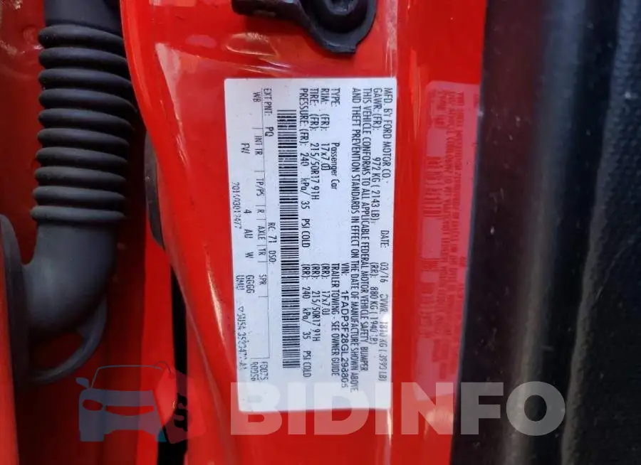 1FADP3F28GL298805 Photo# 12