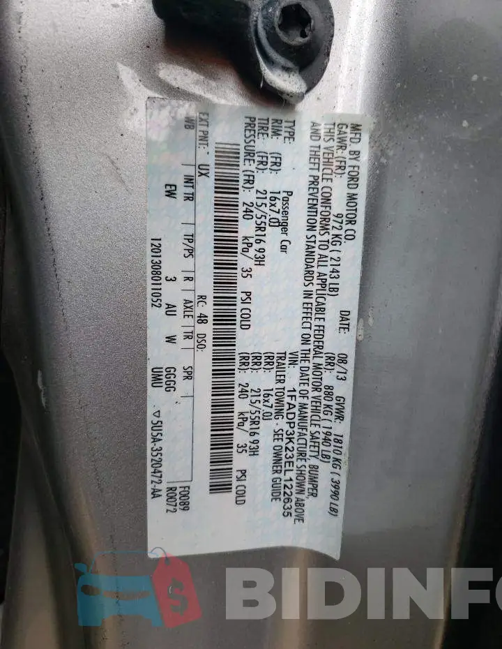 1FADP3K23EL122635 Photo# 12