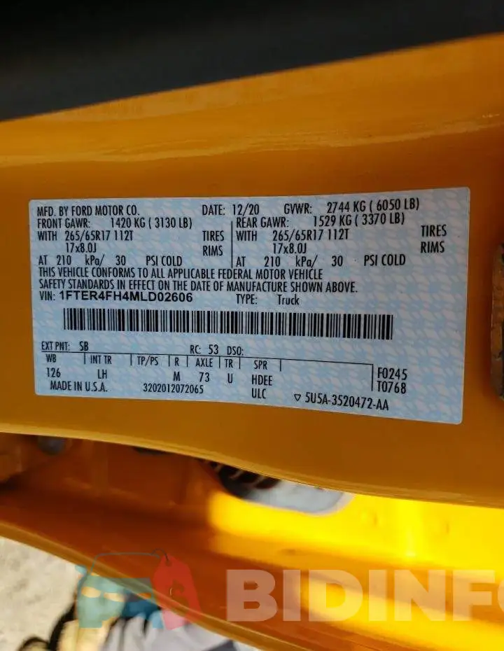 1FTER4FH4MLD02606 Photo# 12