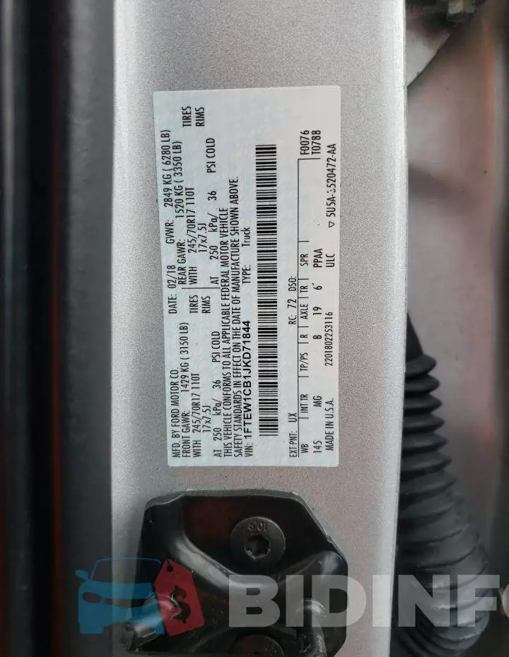1FTEW1CB1JKD71844 Photo# 12