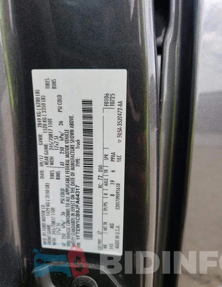 1FTEW1CB9JFA64317 Photo# 12