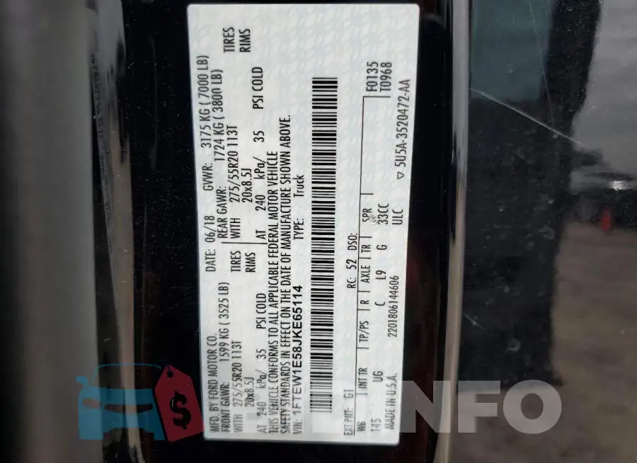 1FTEW1E58JKE65114 Photo# 13